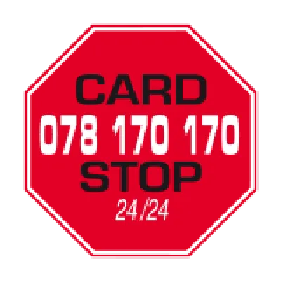 Logo et numéro Card Stop 078 170 170